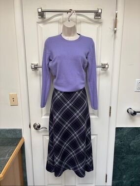 Talbots A-line midi skirt